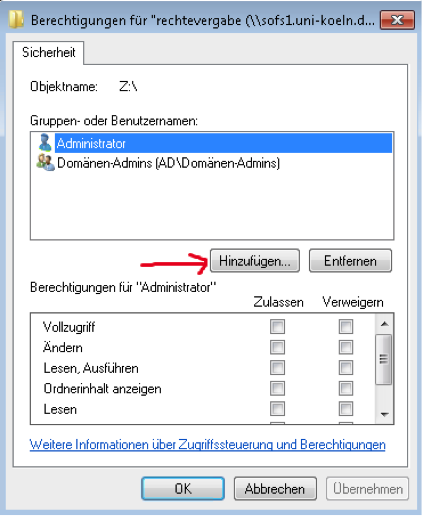 Screenshot: Kontextmenü im Windows einen Administrator einfügen