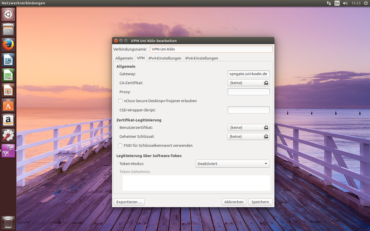 Screenshot: Anleitung für VPN unter Linux