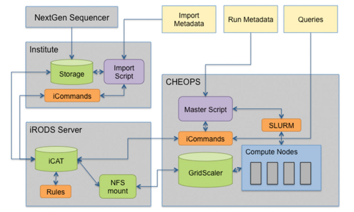 iRODS metadata management for a cancer genome analysis workflow. Diagram of the updated system: Nieroda L. et al. BMC Bioinformatics (2019).